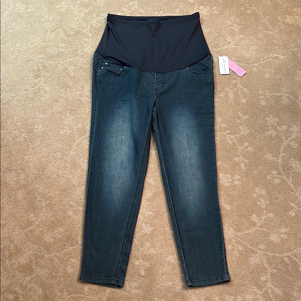 NWT Oh! Mamma Full Panel Maternity Jeans, 1X